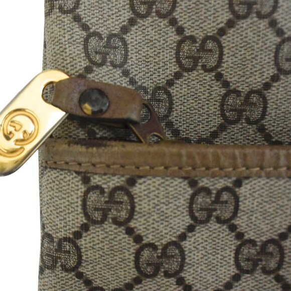 vtg 80s GUCCI Shopper Tote bag GG logo print canvas - Picture 6 of 12
